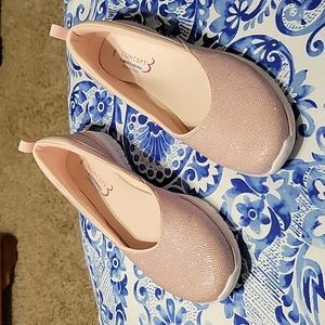 Sparkly pink ballet flats